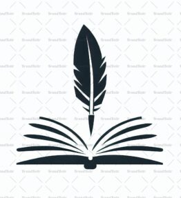 Offenes Buch und Feder
